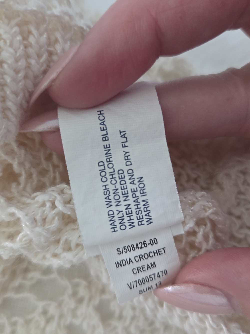 Gap, Womens Cream Crochet Knit Sleeveless Top, Size S - Picture 6 of 7